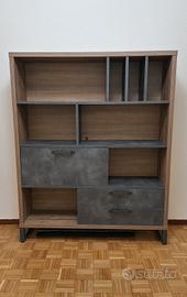 Libreria grigio e rovere