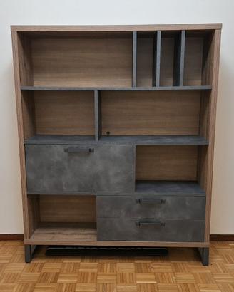 Libreria grigio e rovere