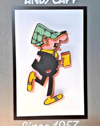 Andy Capp Quadro Artigianale Paper-Cut 3D Pop Art