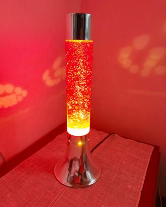 Lampada glitter rossa
