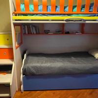 Cameretta Moretti letto a castello, scala