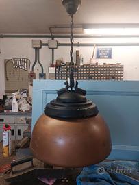 lampadario da ex fabbrica  vintage