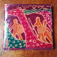 Portafoglio in pelle con stampa giraffa dipinta, p