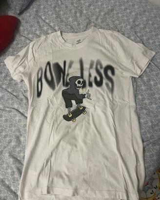 T-shirt bianca con disegno usata pochissimo