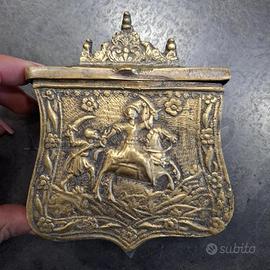 SCATOLA CINTURA DA POLVERE DA SPARO LAVORATO OTTON