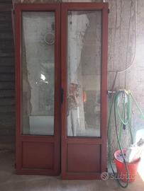 2 infissi usati, Portafinestre marrone vetrocamera