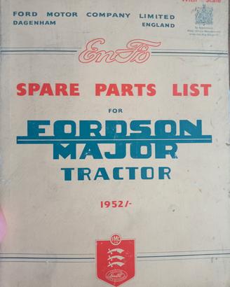 Catalogo parti ricambio del 1952