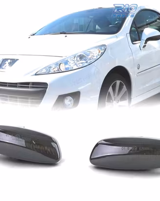 FRECCIE SPECCHIO PER PEUGEOT CITROEN LED NERO FUMÈ