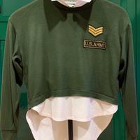 Maglia finta camicia militare