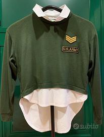 Maglia finta camicia militare