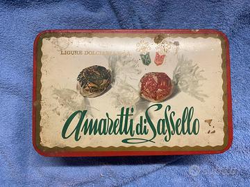 Scatola in latta vuota Amaretti di Sassello