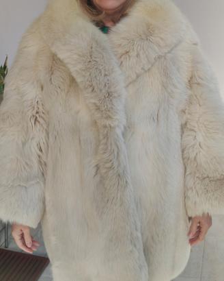 Cappotto vintage in vera pelliccia di volpe 