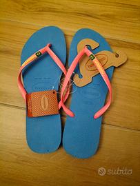 Havaianas azzurre e rosa nr 41 42 Abbigliamento e Accessori In vendita a Lucca