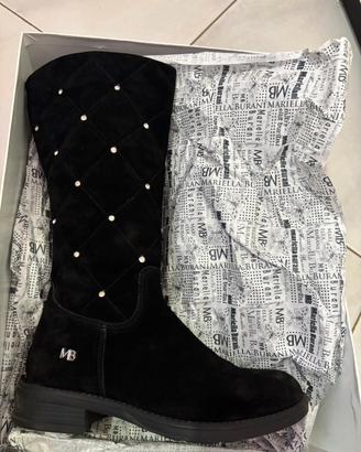 Stivali scamosciati con strass