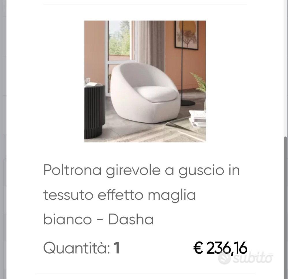 poltrona girevole a guscio bianca Arredamento e Casalinghi In