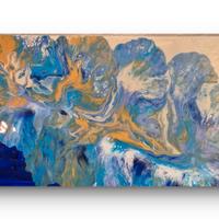 Quadro astratto 30x60cm Fluid Art n. 30