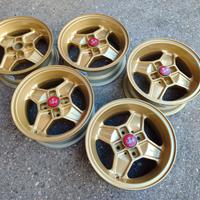 5 Cerchi Originali Abarth Cromodora Da 13 Gold Oro