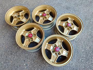 5 Cerchi Originali Abarth Cromodora Da 13 Gold Oro