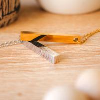 Ciondolo Rettangolare Nomi Date Parole in Acciaio