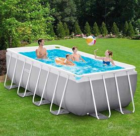 Piscina rettangolare intex + pompa + luce