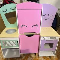 Cucina gioco in legno, alta 90 cm