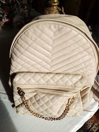 Borsa a zainetto beige 