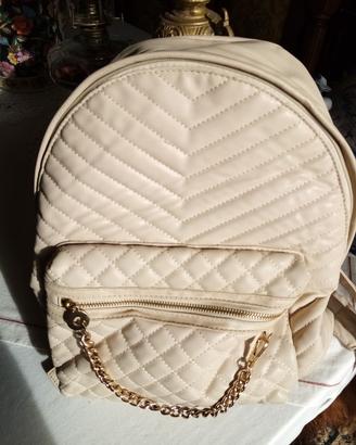 Borsa a zainetto beige 