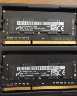 Memoria Ram 2GB SODIMM DDR3 1600 12800S