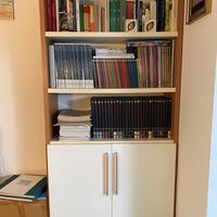 Libreria bianca e marrone 190x93x35