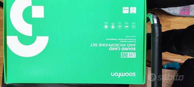 microfono da tavolo  braccio estensibile e mixer