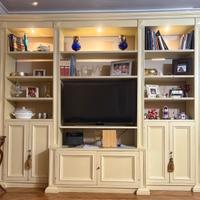 Libreria multistrato laccato avorio