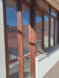 FINESTRA + PORTAFINESTRA IN LEGNO VERANDA