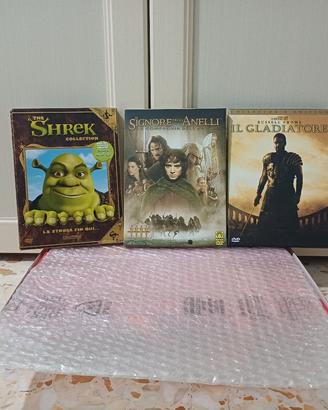 DVD Bundle Shrek + Il Gladiatore + Signore Anelli