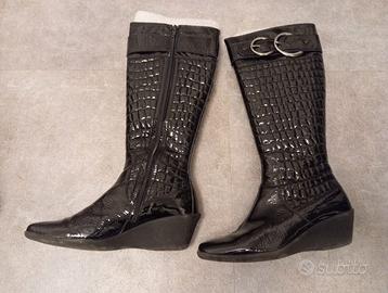 Stivali donna FRAU 37 vernice neri