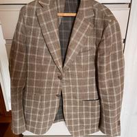 Giacca cotone lino marrone Fusaro Antonio tg. 48