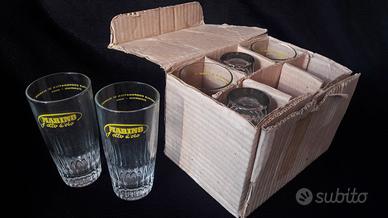 Vecchi Bicchieri Vino "Gotto d' Oro" ROMA Vintage 