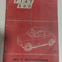 Libretto Fiat 500 30 edizione 1968