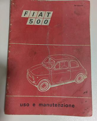 Libretto Fiat 500 30 edizione 1968