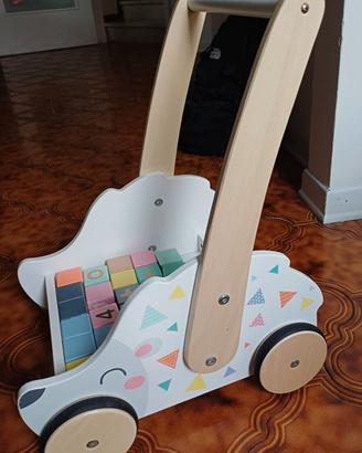 Primi Passi in Legno Eurekakids con 30 Cubetti