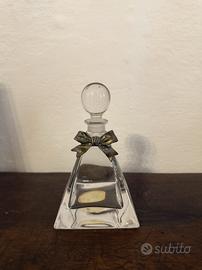 Boccetta profumo cristallo con fiocco argento