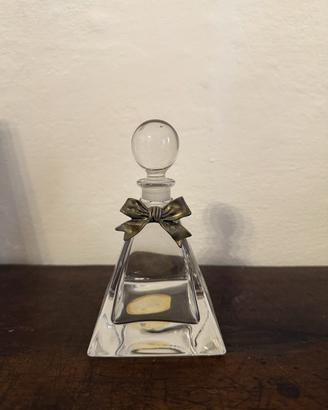 Boccetta profumo cristallo con fiocco argento