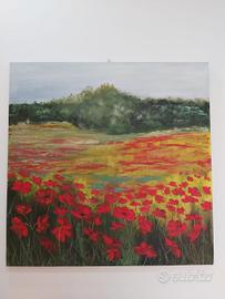 Campo di papaveri 80x80