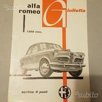 Alfa Romeo Giulietta 1955 depliant originale epoca