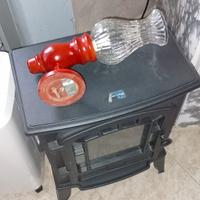 Applique da parete in legno e vetro 