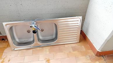 Lavapiatti 2 vasche in acciaio inox