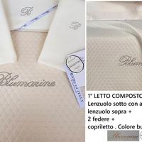 Primo letto sposa BLUMARINE copriletto + lenzuola