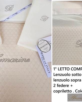 Primo letto sposa BLUMARINE copriletto + lenzuola
