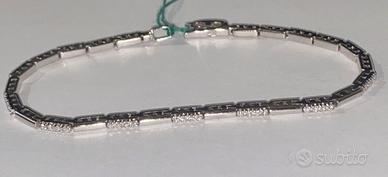 BRACCIALE TENNIS IN ORO 18kt. ALTERNATO DIAMANTI
