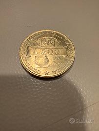Moneta 200 lire guardia di finanza