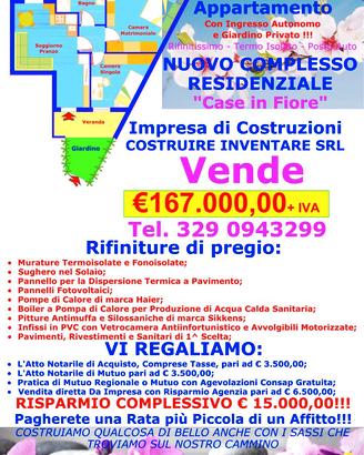 NUOVO LUMINOSO TRIVANO CON GIARDINO E DUE VERANDE
